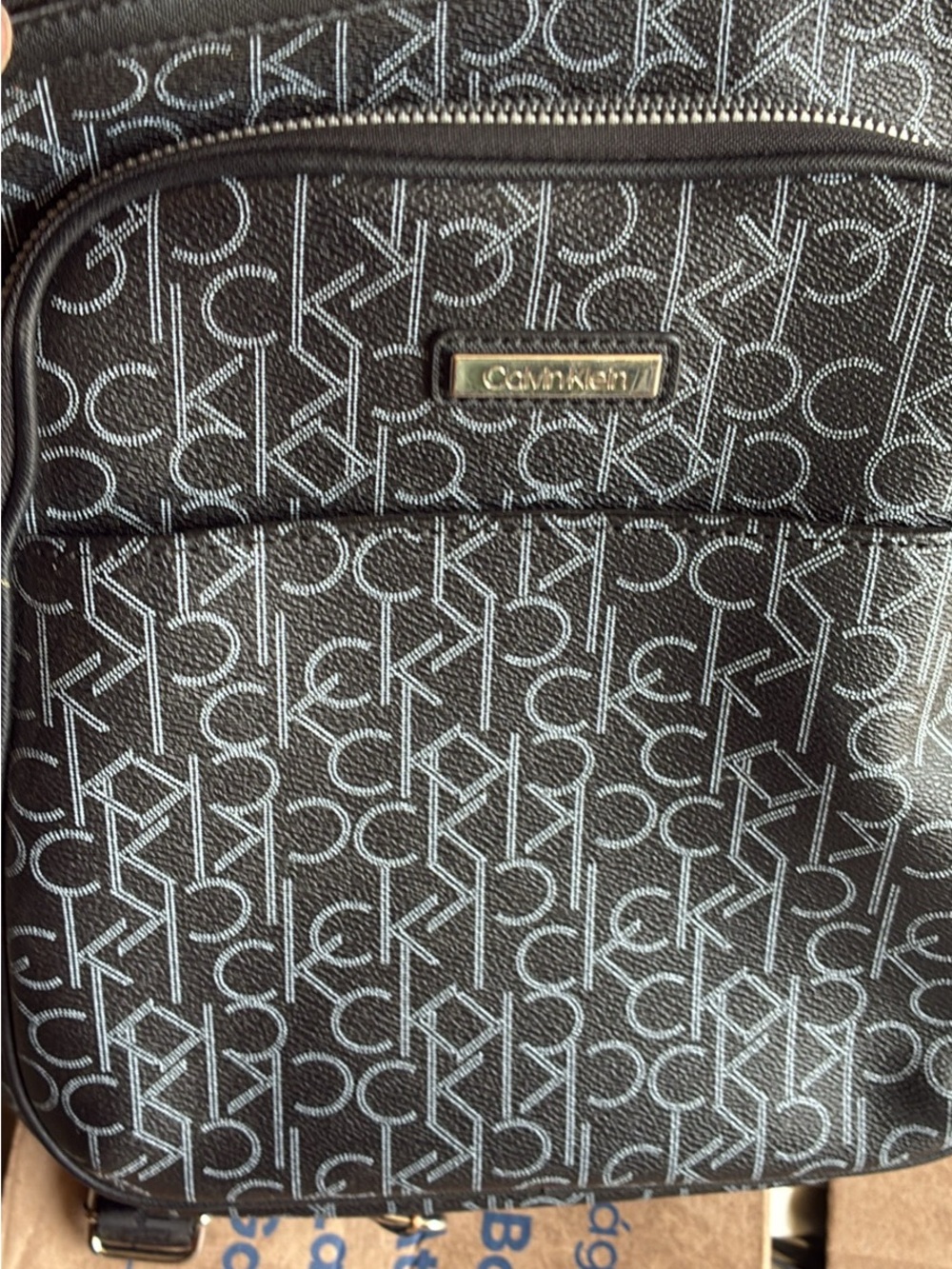 Calvin Klein Black Logo-Print Backpack